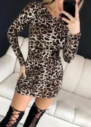 Цена снижена! леопардова сукня / леопардовое платье