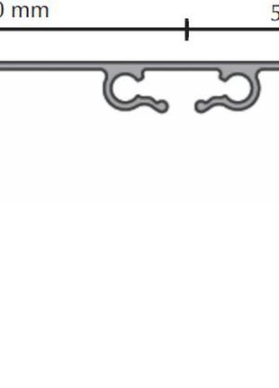 Дворядний профіль для штор на шнуровому керуванні з декоративною фасадною планкою (arlinia)4 фото