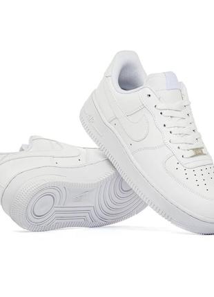 Мужские кроссовки nike air force 1 white premium2 фото