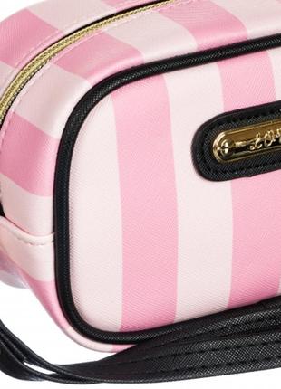 Косметичка рожева "смужки" (16*11*7)