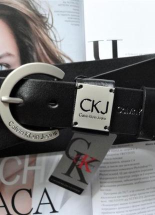 Женский кожаный ремень calvin klein black