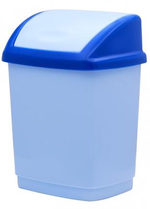 Ведро для мусора горизонт "домик" 27 л голубое