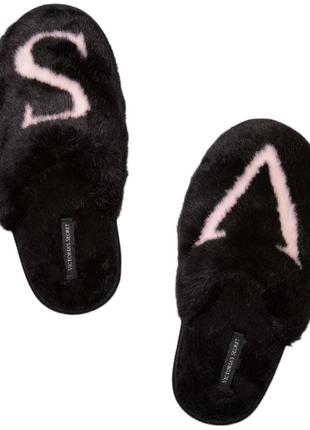 Тапочки victoria's secret closed toe faux fur slipper