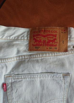 Брендові фірмові джинси levi's 501,оригінал,розмір 34.5 фото