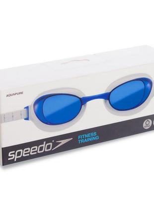 Очки для плавания speedo aquapure 8090027960 белый-голубой7 фото