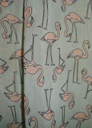 Легкая шифоновая блузочка в "фламинго"4 фото