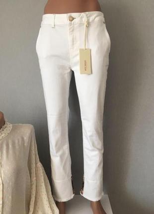 Білі літні стильні джинси/брюки
