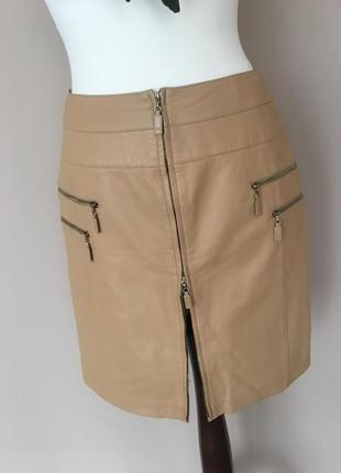 Кожаная юбка бренд escada лимитированная коллекция3 фото