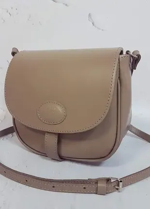 Сумка женская "римини" натуральная кожа, латте матовая