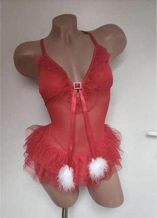 Новогодний боди костюм секси