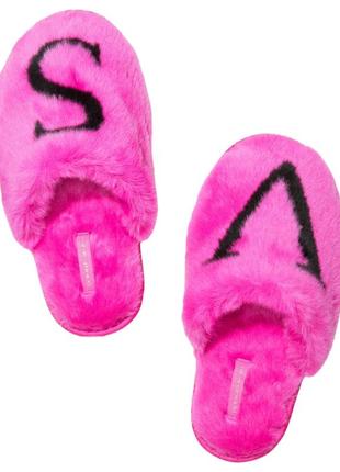 Тапочки victoria’s secret closed toe faux fur slipper1 фото