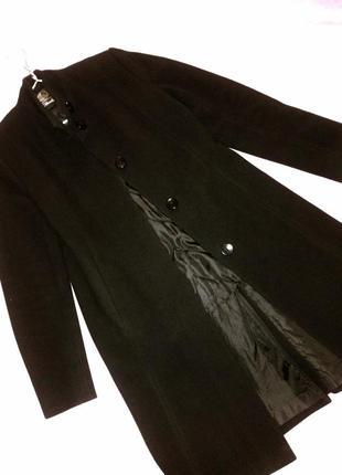 Черное женское пальто, шерстяное пальто женское классика, распродажа , женская одежда, женская обувь3 фото