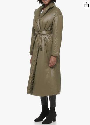 Стильное пальто с запахом, тренч подчёркивающий талию, представляют собой удобный стиль от calvin klein3 фото