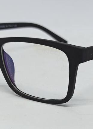 Окуляри в стилі gucci унісекс іміджеві оправа для окулярів чорна матова на флексах