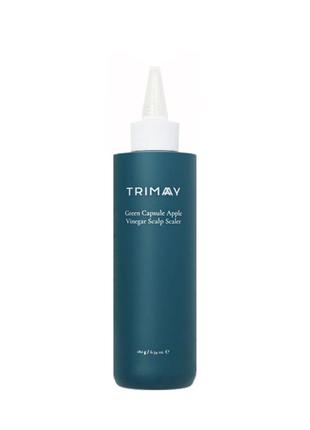 Капсульний пілінг для голови з оцтом trimay green capsule apple vinegar scalp scaler, 180 мл