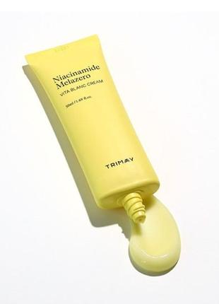 Крем з ніацинамідом та вітамінним комплексом trimay niacinamide melazero vita blanc cream, 50 мл