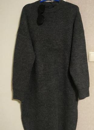 Dilvin стильное, актуальное платье-свитер миди серого цвета/тренд сезона!1 фото