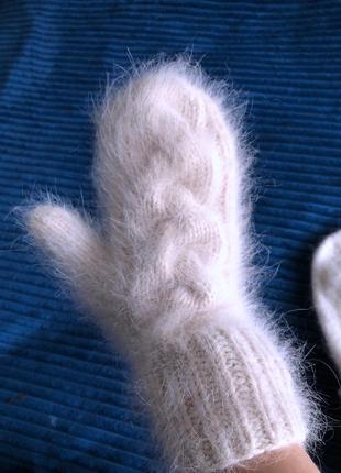 Рукавиці пух норки ангора