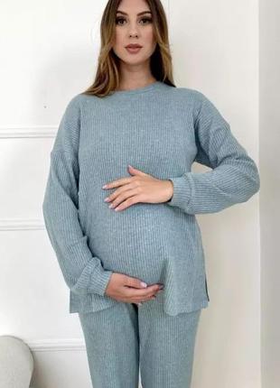 👑vip👑 костюм для вагітних і годуючих матусь теплий костюм ангора і рубчик1 фото