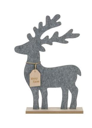 Новогодняя декоративная статуэтка олень, олень из фетра livarno home