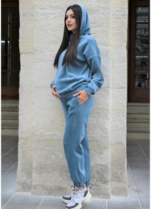 👑vip👑 костюм для беременных и кормящих матусь теплый костюм велюровый костюм двусторонней плюш3 фото