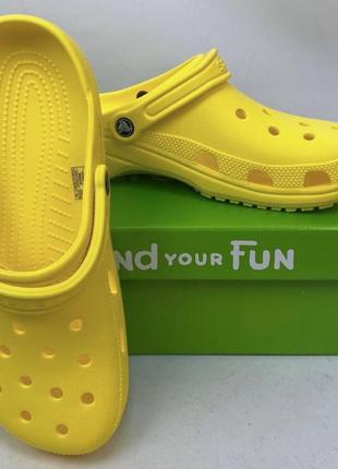 Крокси сабо crocs classic yellow жовті усі розміри у наявності1 фото