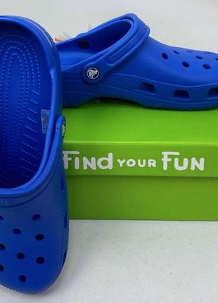 Крокси сабо crocs classic blue усі розміри у наявності