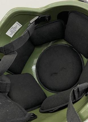 Шолом каска військова тактичний шолом mich 2000 nij iiia олива з вухами бронешлем із захистом вух5 фото