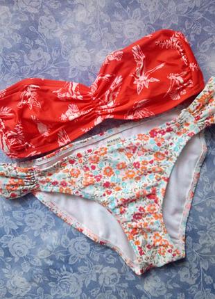 Купальник яркий принт бандо