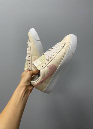 Крутые nike blazer low ‘77 vintage leather «glitter pink’5 фото