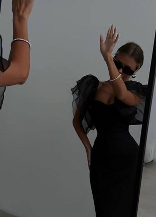 Платье миди женская черная разм. 42-446 фото