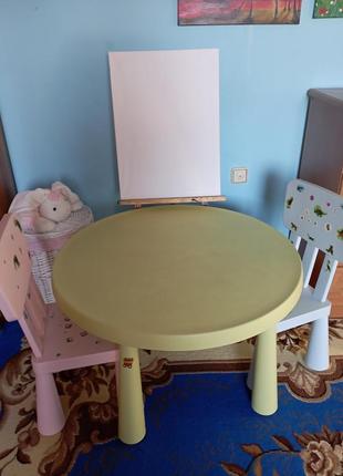 Комплект mammut оригинал стол и 2 стульчика1 фото