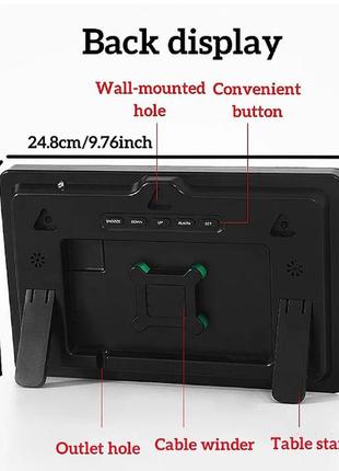 Великий настільний/настінний електронний led годинник, будильник, календар, термометр, гігрометр8 фото