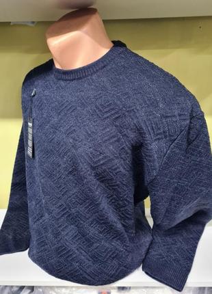 Мужской свитер большие размеры батал, теплий шерстяной свитер, свитер мужской классический, свитер под джинсы и брюки, свитер, свитер батал2 фото