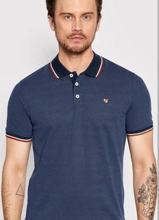 Зручне бавовняне поло популярного бренду з данії jack & jones.