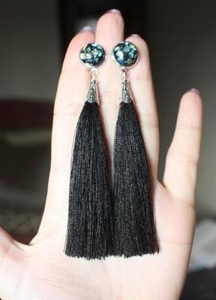 Серьги кисточки кисти