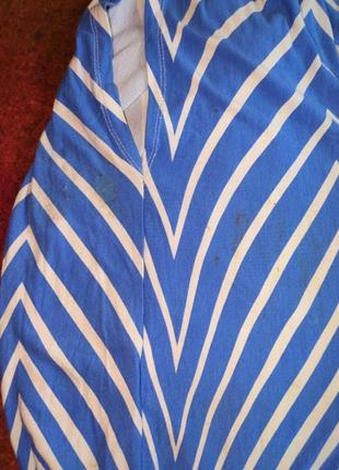 Синій обтислий сарафан із зебровим забарвленням7 фото