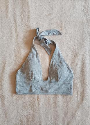 Купальник верх топ бюст серого цвета zara cropp reserved