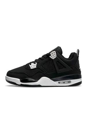 Nike air jordan 4 retro 6-17-23 чорні з білим