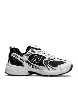 Зимние термо женские кроссовки new balance 530 thermo белые с черным.1 фото