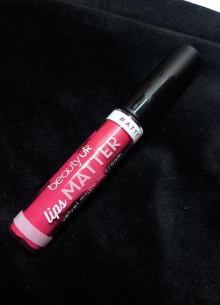 Помада для губ beauty uk lips matter velvet matte lip cream 03💋4 фото