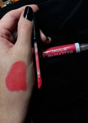 Помада для губ beauty uk lips matter velvet matte lip cream 03💋