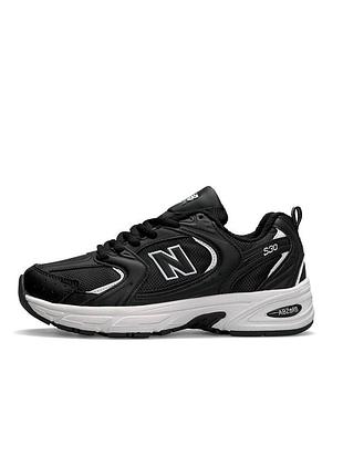 Зимние термо женские кроссовки new balance 530 thermo белые с черным.