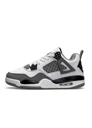 Nike air jordan 4 retro thermo белые с серым