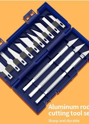Набір металевих ножів для творчих робіт. 13 змінних лез5 фото