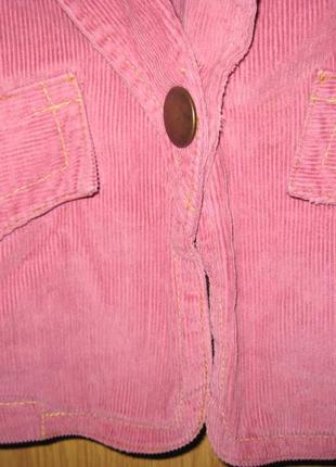 Новый вельветовый пиджак с вышивкой "cracker" р.444 фото