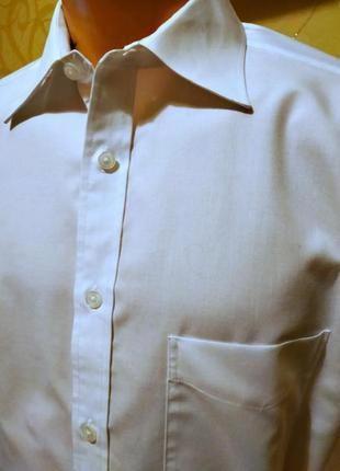 Отличного немецкого качества нарядная белая хлопковая рубашка бренда walbusch2 фото