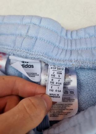 Шорти дитячі adidas 4-5 років блакитні котонові6 фото