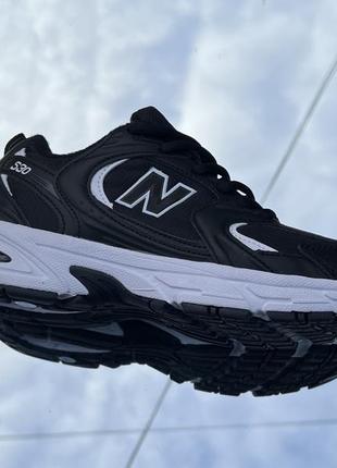 Чорно білі утеплені низькі кроси new balance 530