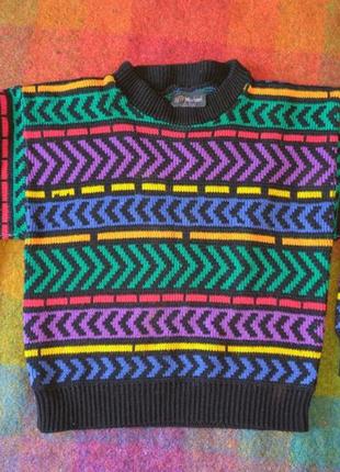 Черны свитер с радужными полосками sir michael5 фото